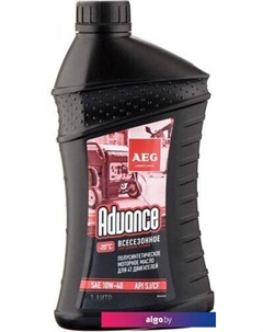 Моторное масло Advance SAE 10W-40 API SJ/CF 1л Aeg lubricants