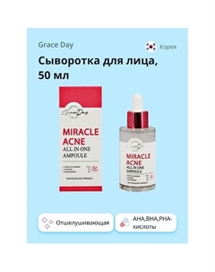 Сыворотка для лица MIRACLE с ниацинамидом и AHA,BHA,PHA-кислотами (отшелушивающая) 50.0 Grace day