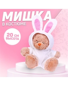 Мягкая игрушка «Мишка в костюме зайца», 20 см Milo toys