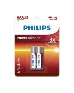 Комплект батареек Power Alkaline AAA LR03P2B Philips