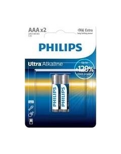 Комплект батареек Ultra Alkaline AAA LR03 Philips