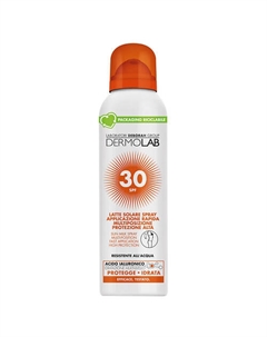 Солнцезащитное молочко-спрей для лица и тела Sun Milk Spray Multi-Position Fast Application High Protection Spf 30 Dermolab