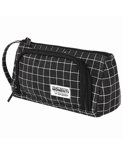 Пенал-косметичка Checkered black Brauberg