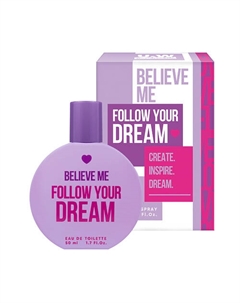 Туалетная вода женская Believe me Follow your dream Кокос и Ваниль 50.0 You & world