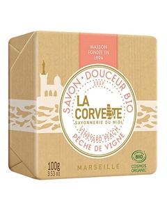 Мыло органическое для лица и тела Виноградный персик Marseille Vineyard Peach Soap La corvette