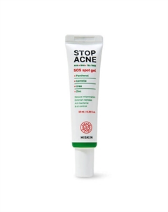 STOP ACNE Точечный SOS - гель противовоспалительный AHA + BHA + TEA TREE 10.0 Hiskin