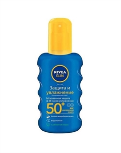 Спрей для тела увлажняющий солнцезащитный Защита и увлажнение SPF 50+ Nivea