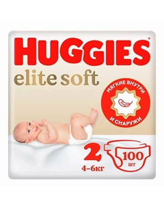 Подгузники Elite Soft для новорожденных 4-6кг 100.0 Huggies