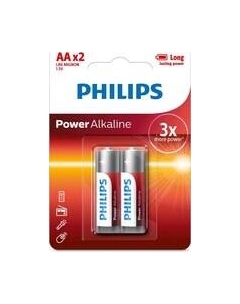 Комплект батареек Power Alkaline AA LR6P2B Philips