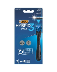 Мужская бритва 3 лезвия Hybrid 3 Flex + 2 сменные кассеты 69.0 Bic