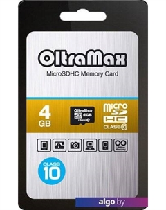 Карта памяти microSDHC Class 10 4GB Oltramax