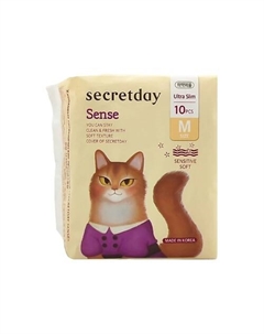 Хлопковые гигиенические прокладки, размер М Sense Secret day