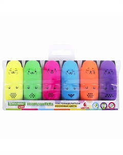 Набор текстовыделителей мини KIDS, CUTE CATS NEON Brauberg