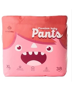 Подгузники-трусики Premium baby Pants размер XL ( вес 13-18 кг) 38.0 Supergreen