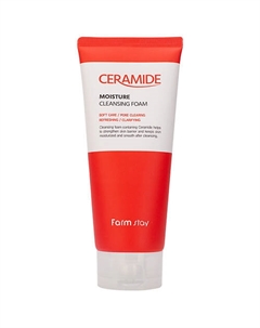 Пенка для лица очищающая увлажняющая с керамидами Ceramide Moisture Cleansing Foam Farmstay