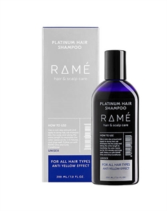 Шампунь нейтрализатор желтизны PLATINUM HAIR SHAMPOO Ramé