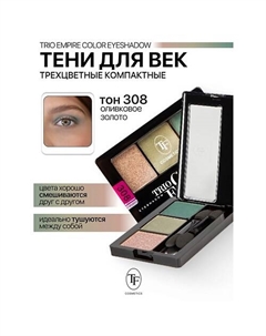 Тени для век Трехцветные компактные Trio Empire Color Eyeshadow Tf