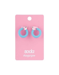 Серьги SMALL BLUE RINGS #sugargem Soda