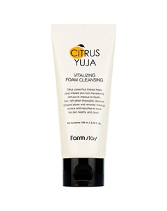 Пенка для умывания освежающая очищающая с экстрактом юдзу Citrus Yuja Vitalizing Foam Cleansing Farmstay