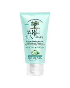 Крем-флюид для рук экспресс увлажнение Алоэ Вера-Зеленый чай Aloe Vera & The Vert Hand Cream Le petit olivier