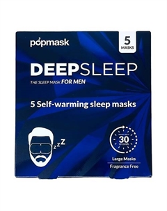 Маска для глаз самонагревающаяся для мужчин "Глубокий сон" Popmask