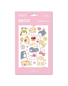 Татуировка для тела KAWAII COLLECTION by Miami tattoos переводная Meow Deco.