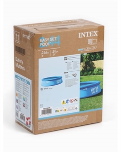 Бассейн надувной Easy Set, 244×61 см, круглый Intex