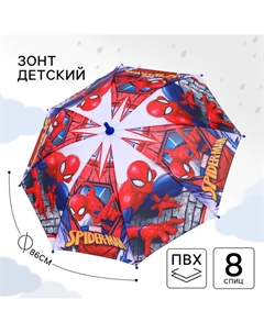 Зонт детский. Человек паук, красный, 8 спиц d=86 см Marvel