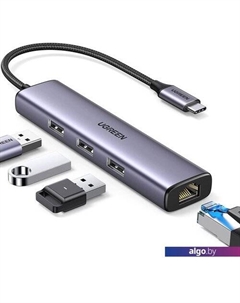 USB-хаб CM475 USB C to Ethernet 60600 Ugreen