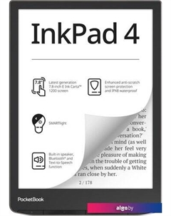 Электронная книга 743G InkPad 4 (черный/серебристый) Pocketbook