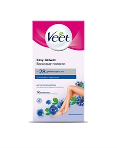 Восковые полоски для чувствительной кожи Veet