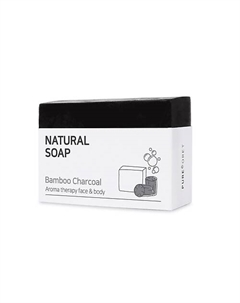 Мыло твёрдое с бамбуковым углём Natural Soap Bamboo Charcoal Pureforet