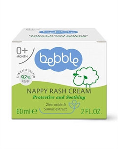 Крем от опрелостей и кожных раздражений Nappy Rash Cream 0+ 60.0 Bebble