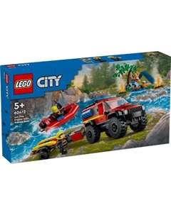 Конструктор City 60412 Пожарная машина 4х4 со спасательным катером Lego