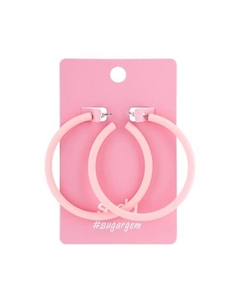 Серьги BIG PINK RINGS #sugargem Soda