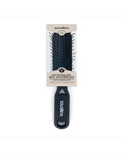 Расческа для распутывания сухих и влажных волос черная Detangler Hairbrush for Wet & Dry Hair Solomeya