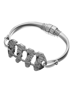 Серебристый браслет Маски на магнитном замке Uvi jewellery