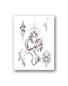 Переводная тату 10*15см (для взрослых и детей) Tatts