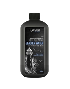 3-в-1 шампунь для мытья волос - тела – бороды GLACIAR WATЕR 500.0 Family cosmetics