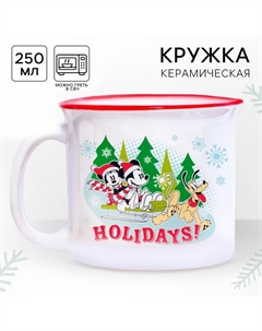 Кружка керамическая новогодняя «Holidays!» Микки Маус и друзья, 250 мл Disney