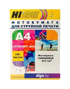 Фотобумага Hi-Image глянцевая А4, 210 г/м2, 100 л [A200402U] Hi-black