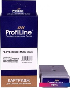 Картридж PL-PFI-107MBK (аналог Canon PFI-107MBK_MBK) Profiline