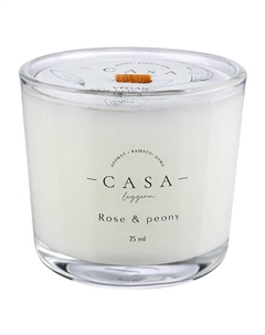 Свеча в стекле Rose&Peony 75 Casa leggera