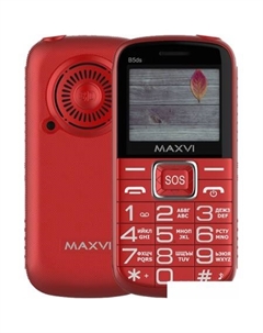 Кнопочный телефон Maxvi B5ds (красный)