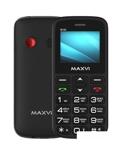 Кнопочный телефон Maxvi B100 (черный)