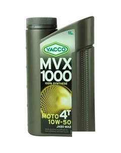 Моторное масло MVX 1000 4T 10W-50 1л Yacco