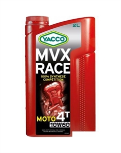 Моторное масло MVX Race 4T 10W-60 2л Yacco