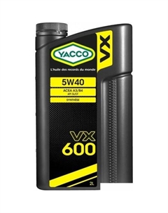 Моторное масло VX 600 5W-40 2л Yacco