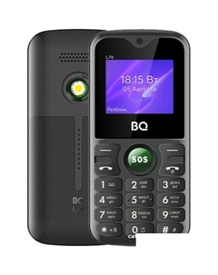 Кнопочный телефон BQ BQ-1853 Life (черный/зеленый) Bq