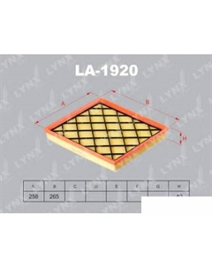 Воздушный фильтр LA1920 Lynxauto